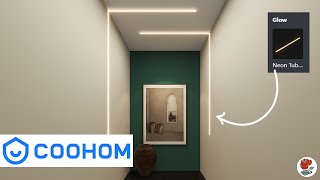 Track Light in Coohom Using Glow Tool | Coohom Tutorial