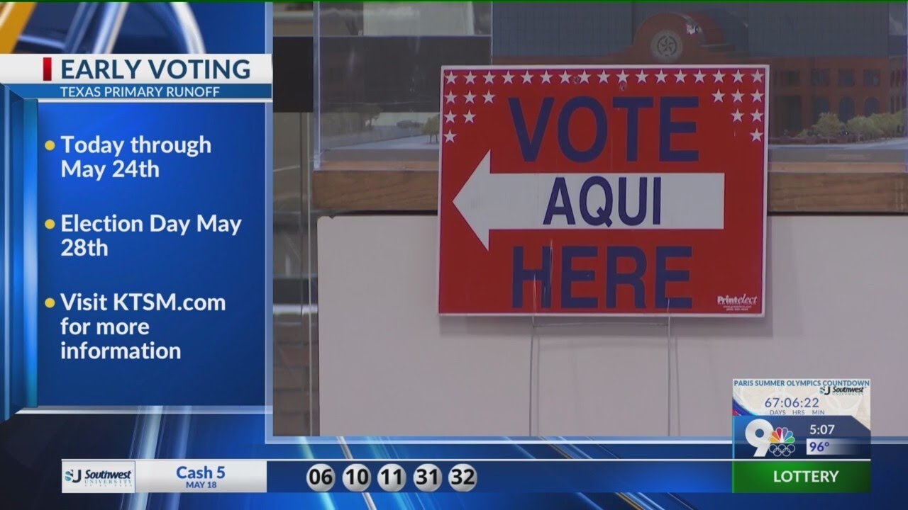 Early voting begins for Texas' primary runoff - YouTube
