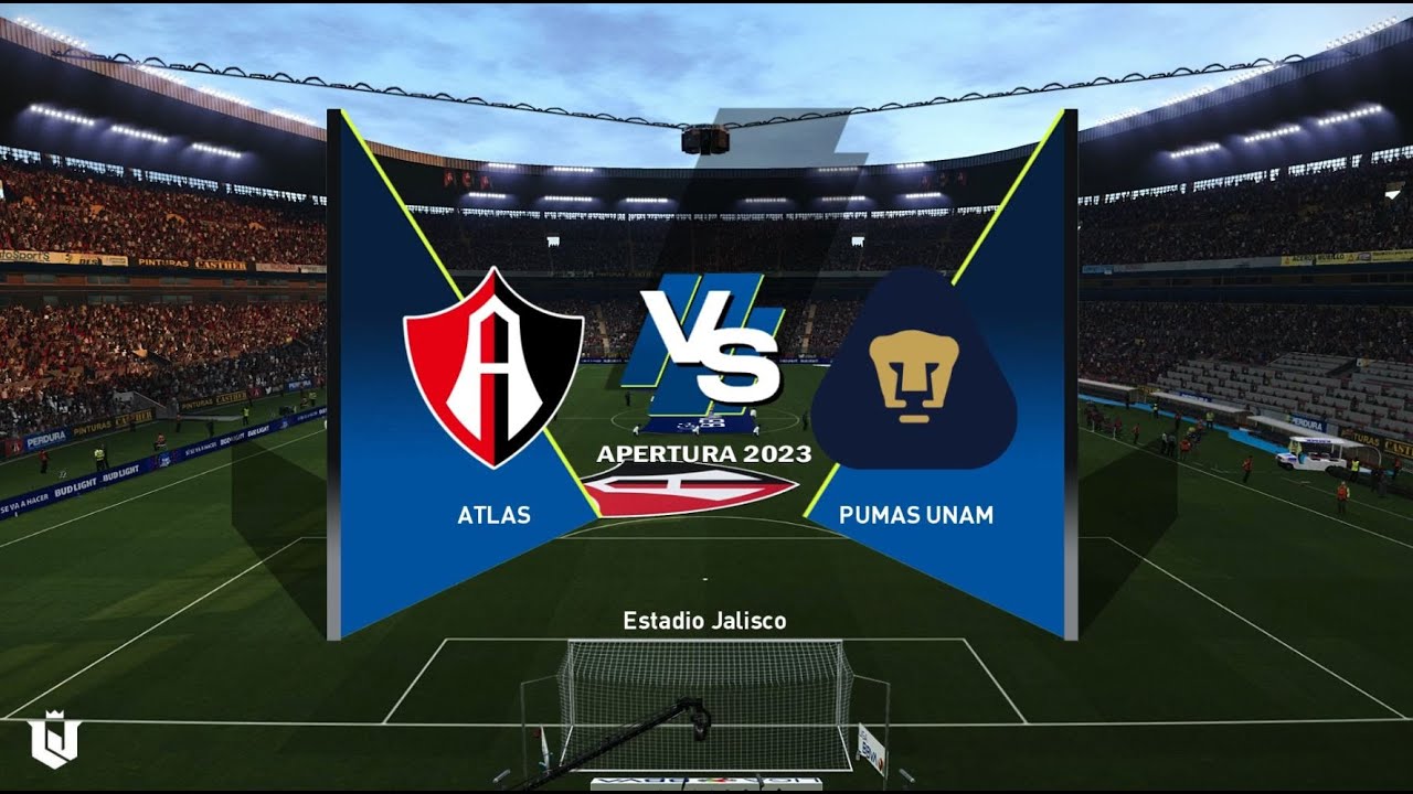 Atlas vs Pumas Liga Mx 2024 Gameplay Pes 2021 - YouTube