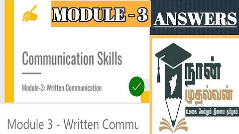 Communication Skills / Written Communication ( Module 3 ) / 2nd year/ Answers
