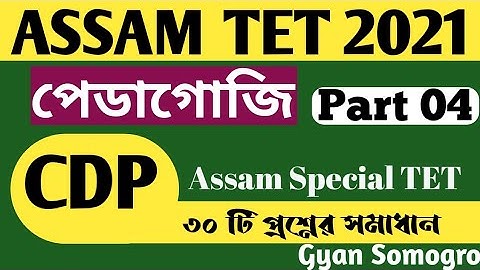 CDP class for Assam TET || Assam Special TET 2021