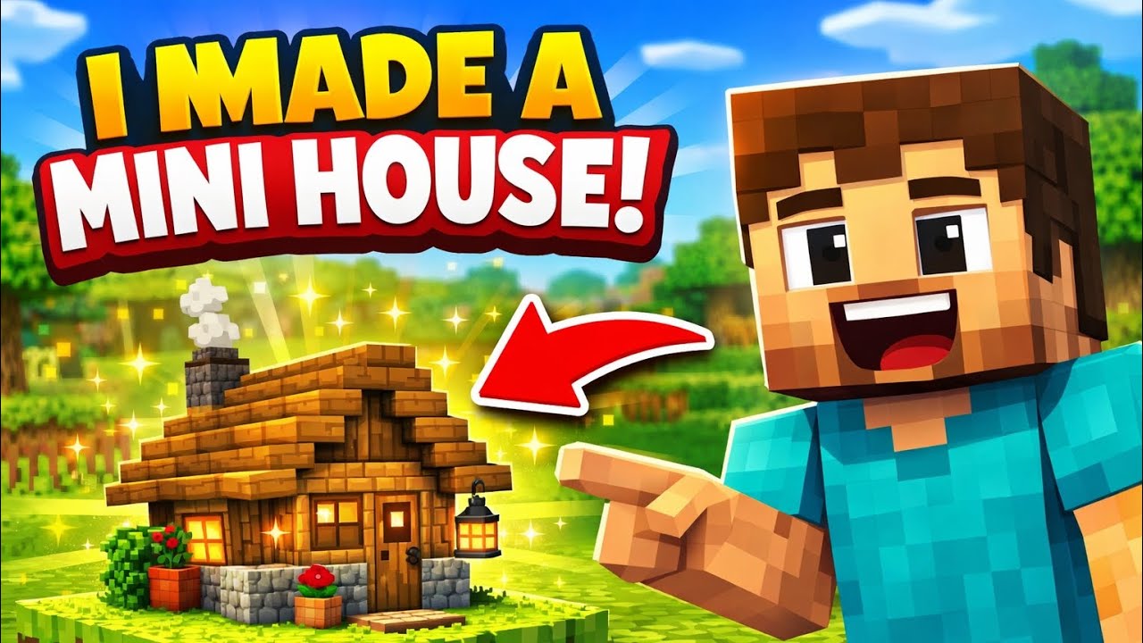 I play Minecraft and I made mini house in Minecraft 😁