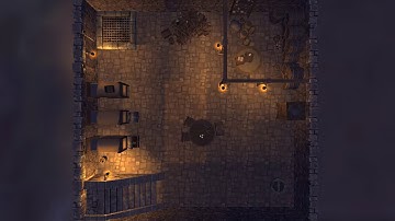 D&D Animated Encounter Battle Map - Tavern Cellar Gridless