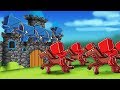 Minecraft | 500 Red vs 500 Blue! (Red vs Blue Castle Siege Massive Mob Battles)