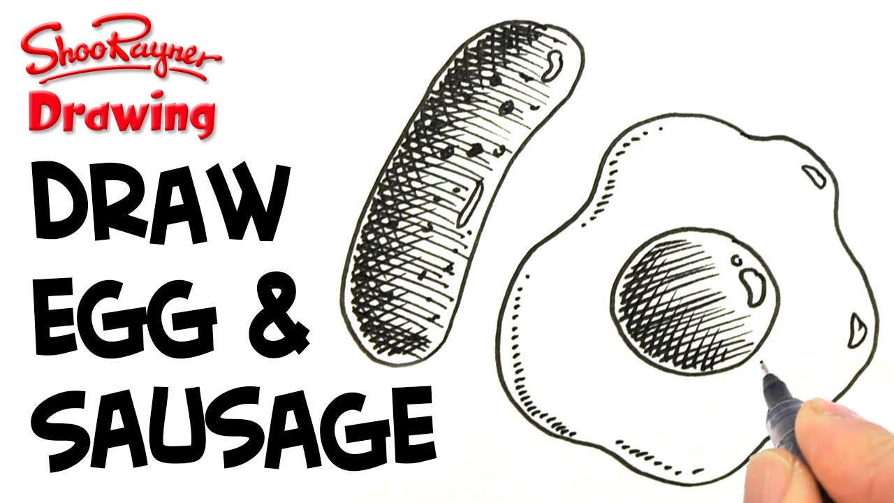 How to Draw Sausage & Egg in the shape of a 10 YouTube