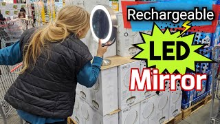 Look what I found at Costco Rechargeable LED Lighted Mirror 10x Magnification