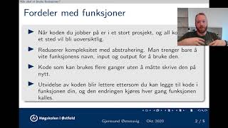 Forelesning 13 Funksjoner og Filbehandling