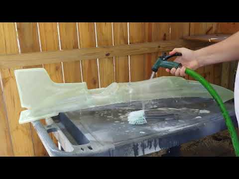 How to remove mold release off rc boat parts. - YouTube