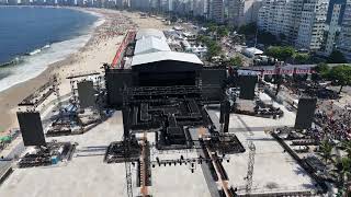 DJI Mini4: Palco Show Madonna em Copacabana