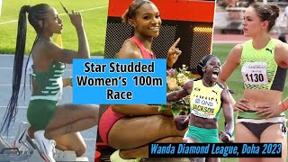 Women's 100m, Doha Diamond League 2023