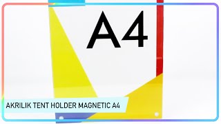Acrylic Tempat Brosure - Tent Holder - Papan Menu Magnetic A4