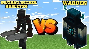 Warden VS Mutant Wither Skeleton #shorts #minecraft