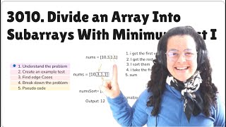 3010. Divide an Array Into Subarrays With Minimum Cost I