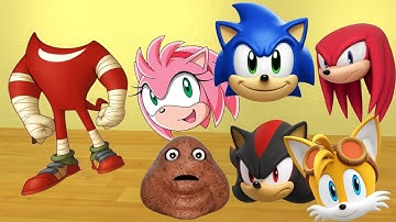 GUESS KNUCKELS SONIC REAL HEAD WITH SHADOW SONIC AMY in GARRYS MOD