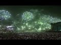 Rio de Janeiro's dramatic fireworks for New Year on Copacabana beach