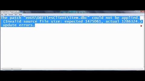 Wow patch 3.3.5 problem