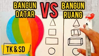 CARA MUDAH MEMAHAMI PERBEDAAN BANGUN DATAR DAN BANGUN RUANG | BELAJAR  MATEMATIKA