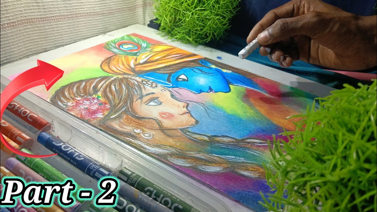 Draw With Me : Holi Special Drawing With Oil Pastel #holi #drawing 