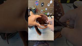 Thoughts on how to get the liner and palm to move together? #baseballglove #leatherrepair