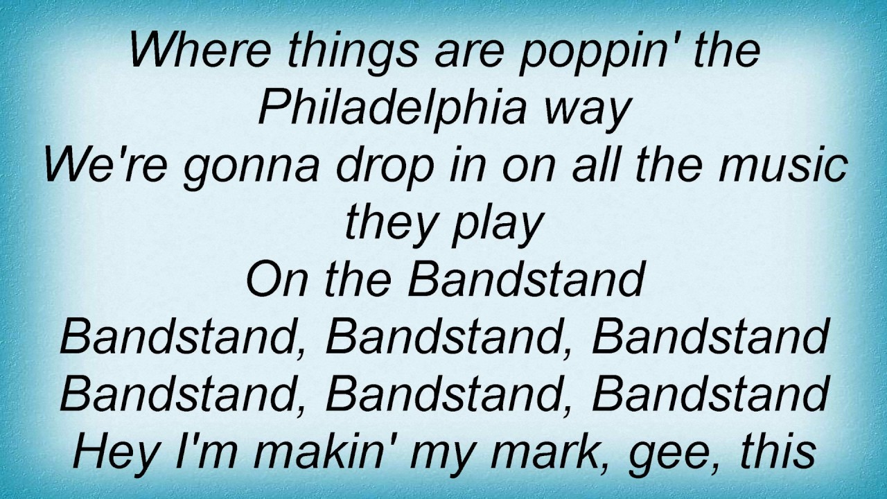 Barry Manilow - Bandstand Boogie Lyrics - YouTube