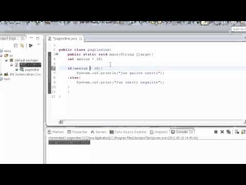 Java programavimo pamoka 5 - salyga if