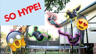 INSANE TRAMPOLINE SESSION! *FINALLY* (so hype, new learns)