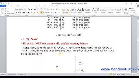 ATMEGA|Giới thiệu ATMEGA16-Kít lập trình-Mạch nạp -Phần mềm viết và nạp code