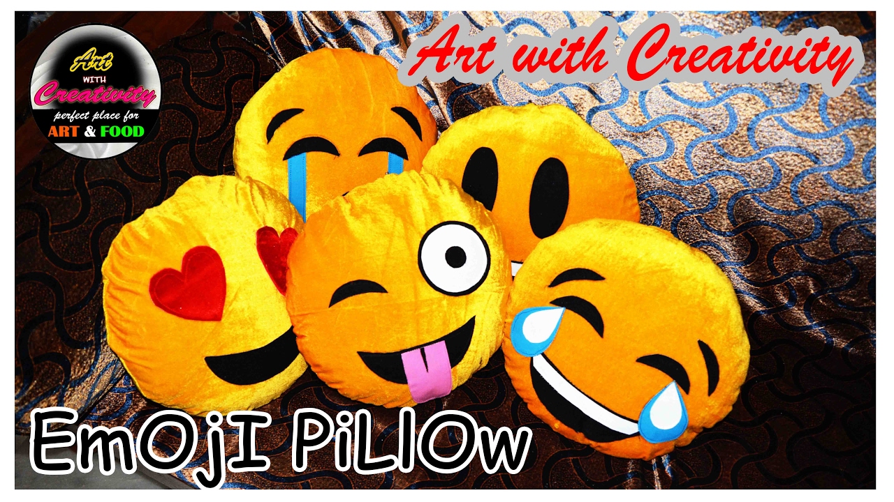 EMOJI pillow | Washable | DIY | Art with Creativity 145