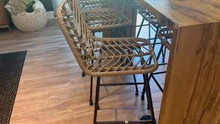 GDFStudio Outdoor Wicker Barstools Review, Superb quality bamboo Roman shades