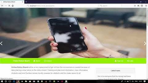 Online Notice Board in PHP