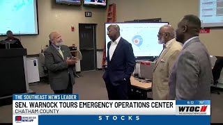 Georgia Senator Warnock tours new Emergency Operations Center and  Gulfstream’s Savannah Technica...