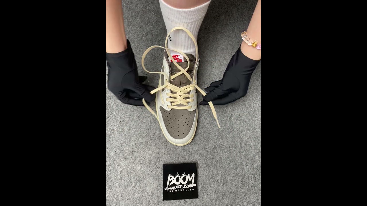 Sneaker lace tutorial.Jordan 1 Low Travis Scott Reserve Mocha#sneakers #sneakerhead