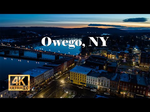 Aerial tour of Owego, NY in 4K