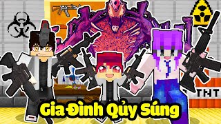 HACHI 24 GIỜ SỐNG CÙNG GIA ĐÌNH QUỶ SÚNG TRONG MINECRAFT*HACHI GIA ĐÌNH QUỶ SÚNG*