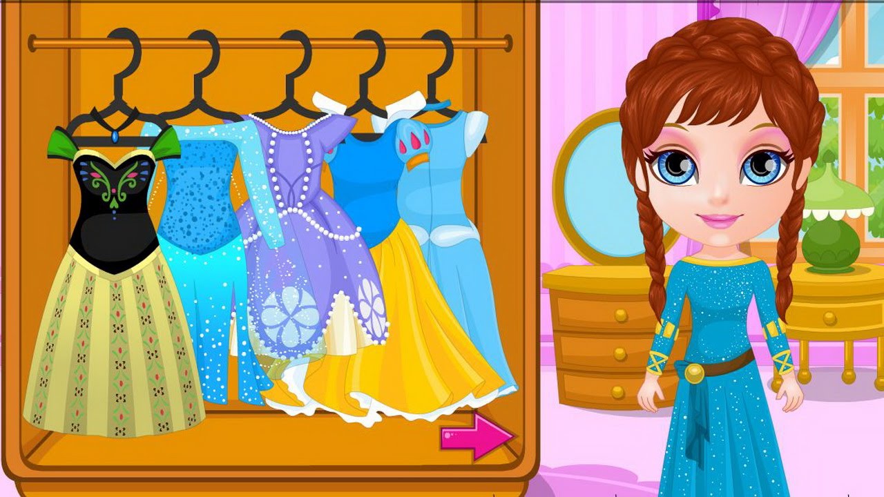 Baby Barbie Tries Princess Costumes Gameplay-Baby Barbie Games-Dress up ...