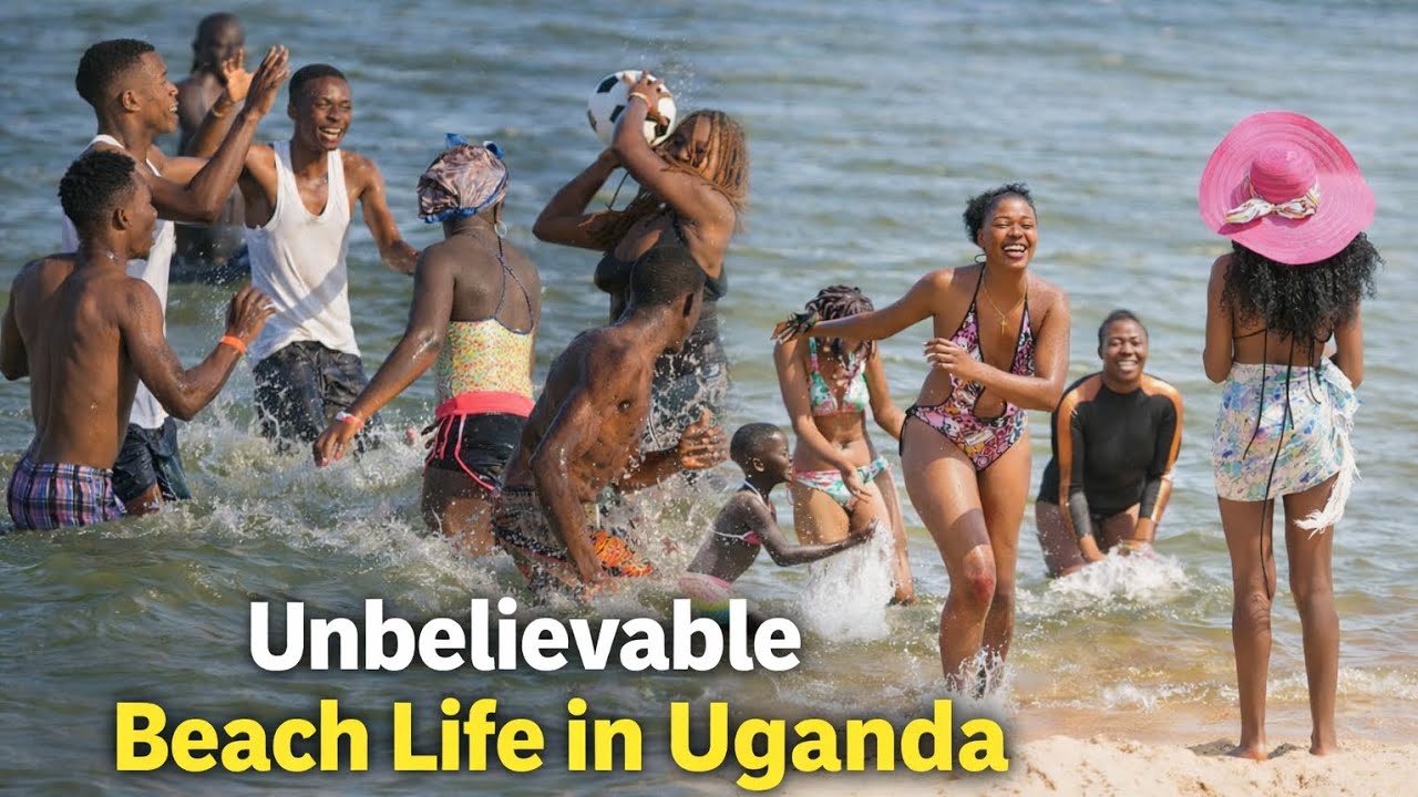 Beach Life in Uganda 🇺🇬 You won't Believe This Exists! #uganda #beach 
