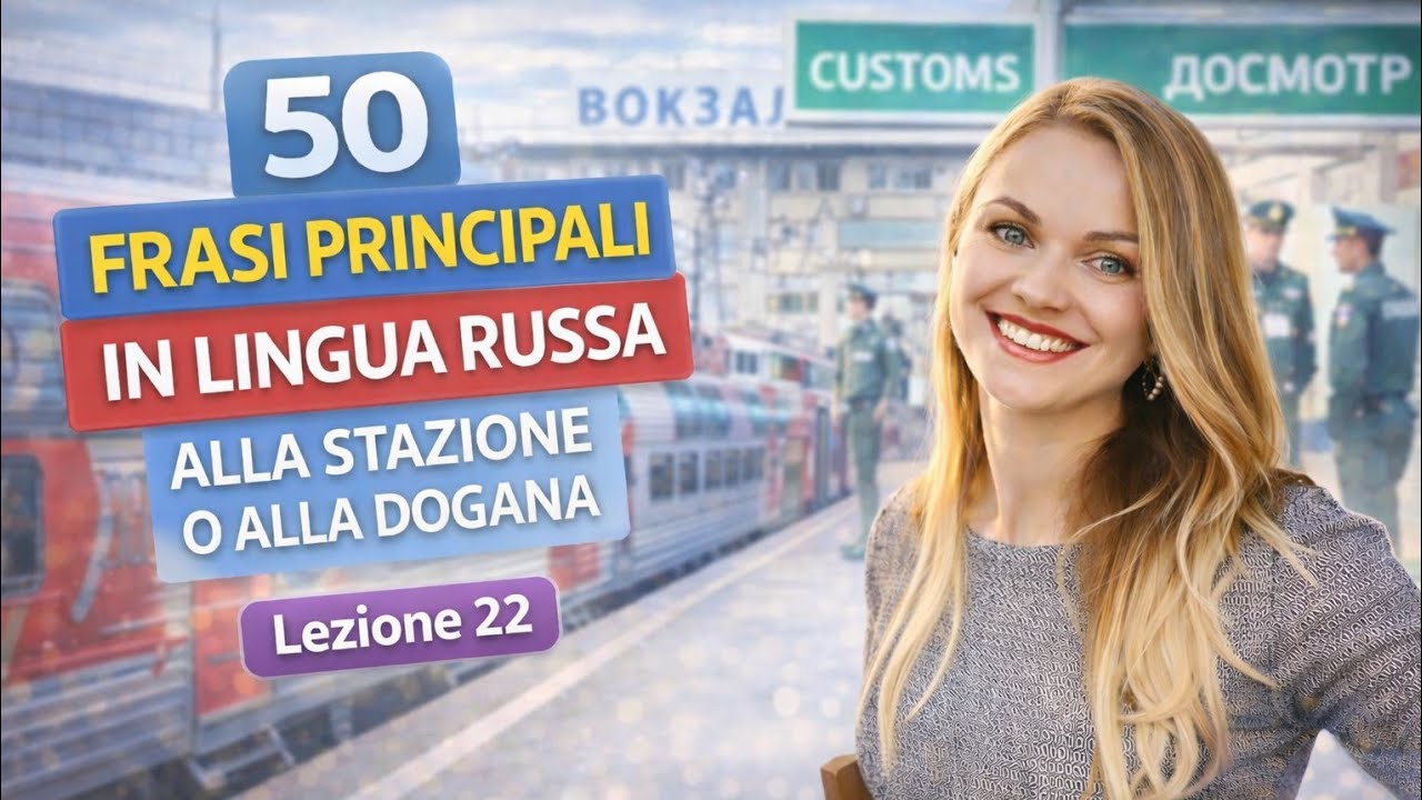 50 FRASI PRINCIPALI IN LINGUA RUSSA ALLA STAZIONE O ALLA DOGANA. Lezione 22