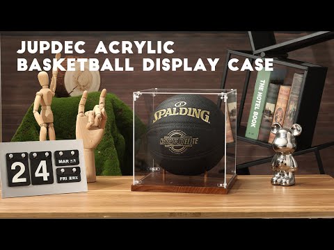 JupDec Basketball Display Case | Full-Size Acrylic Box for Signed NBA & WNBA Balls