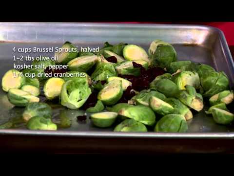 Dish in a Dash: Roasted Brussel Sprouts with Cranberries and Pecans