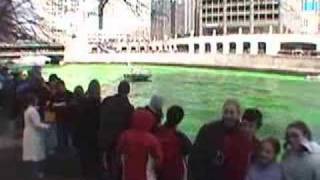 Dyeing The Chicago River Green St. Patricks Day 2007