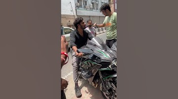 Kawasaki ninja H2 with sc project exhaust sound @jattprabhjot #ninjah2 #shorts #trending