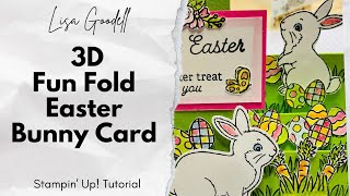 3D Fun Fold Easter Bunny Card
