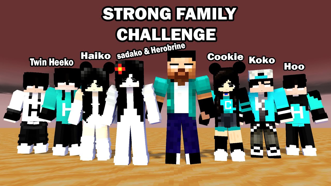Team XD James VS Team HERO : Strong Family Challenge #minecraft #animation #challenge #games