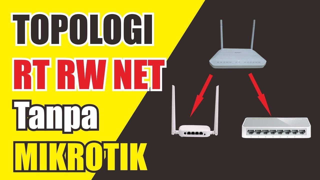 TOPOLOGI RT RW NET TANPA MIKROTIK - YouTube