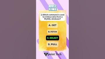 MY SQL MCQs | MySQL Questions and Answers | Tpoint Tech #mysql