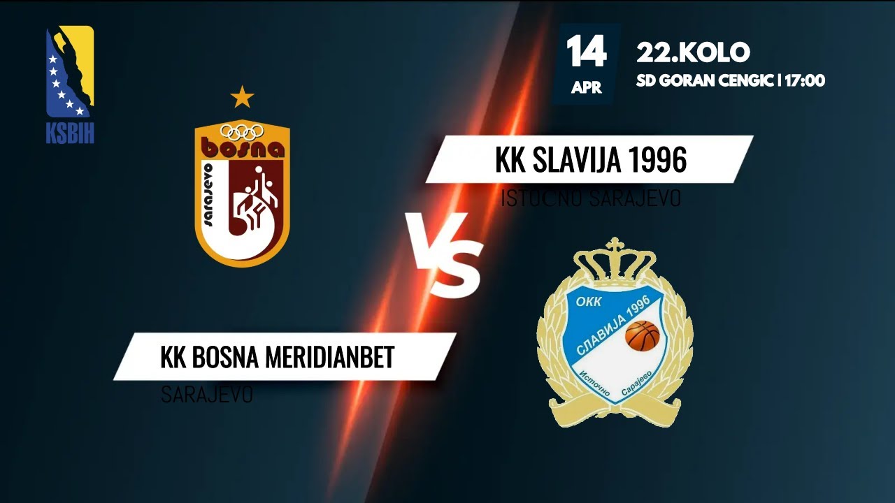 KK Bosna Meridianbet vs KK Slavija 1996 - 22. kolo - KSBIH  - 2022/2023
