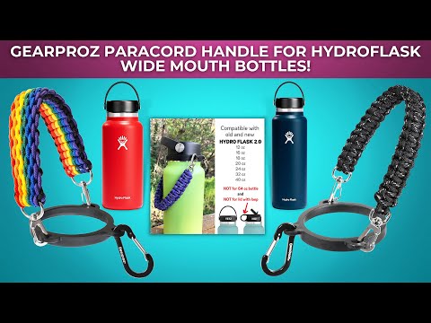 Gearproz Paracord Handle for Hydroflask Wide Mouth Bottles!