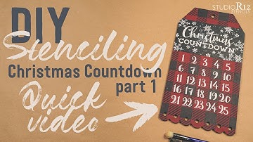 Stenciling Christmas Countdowns Part 1 | StudioR12 Stencils