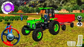 Heavy Farming Transporter Driving 3D || Cargo Tractor Trolley Offroad Simulator - Android Gameplay screenshot 3
