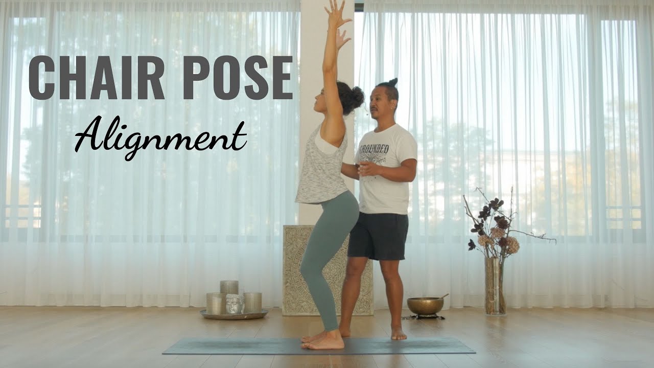 How to Balance in Chair Pose, Awkward Pose, Utkatasana Yoga with Melissa  369 - YouTube